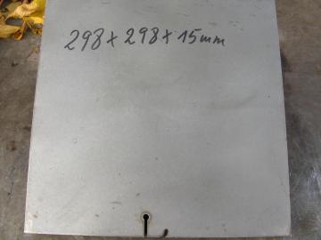Edelstahlplatte 298 x 298 x 15 mm